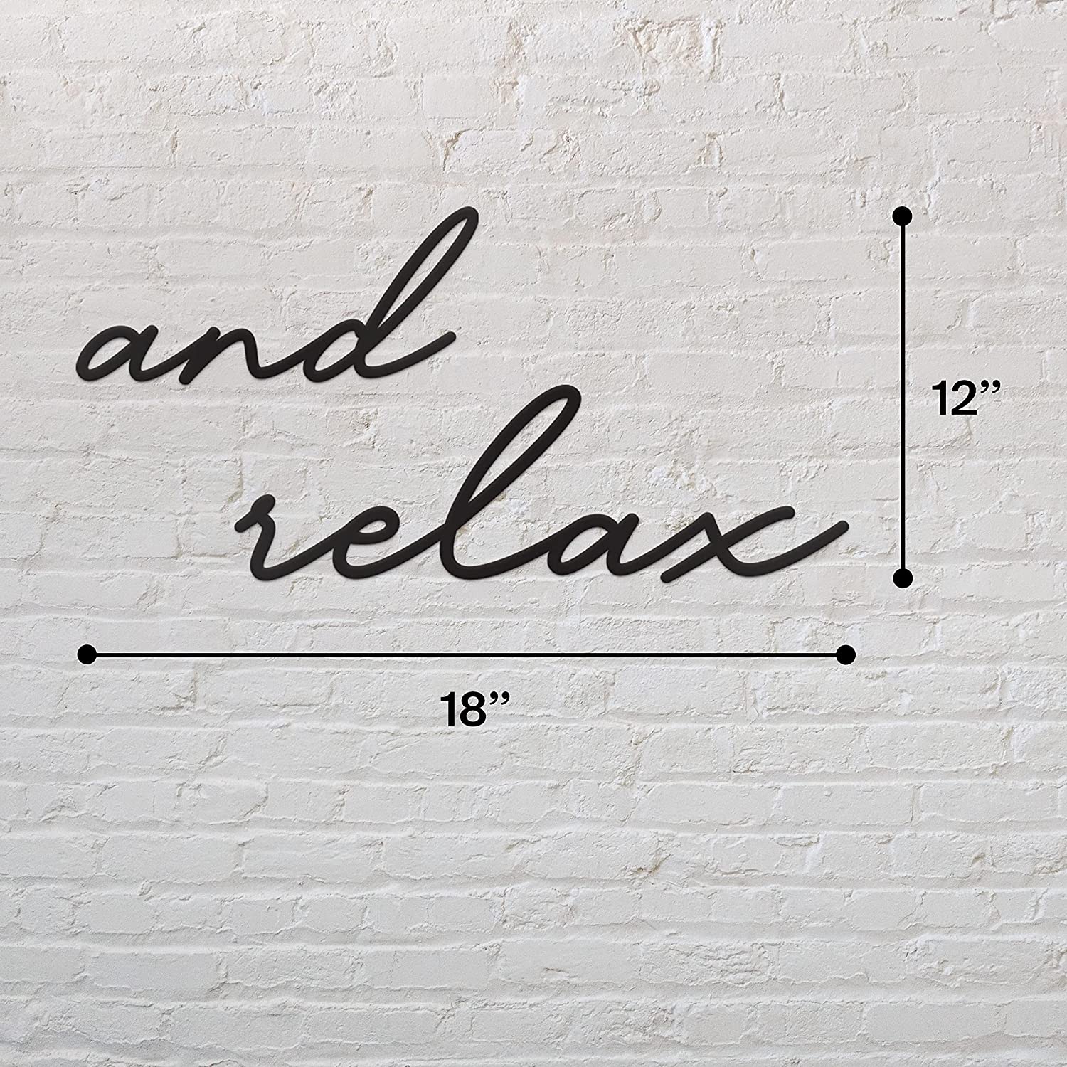 And Relax Sign Metal Wall Sign - 18"X12" Perfect Relax Wall Sign Bathroom Decorations for Wall Decor