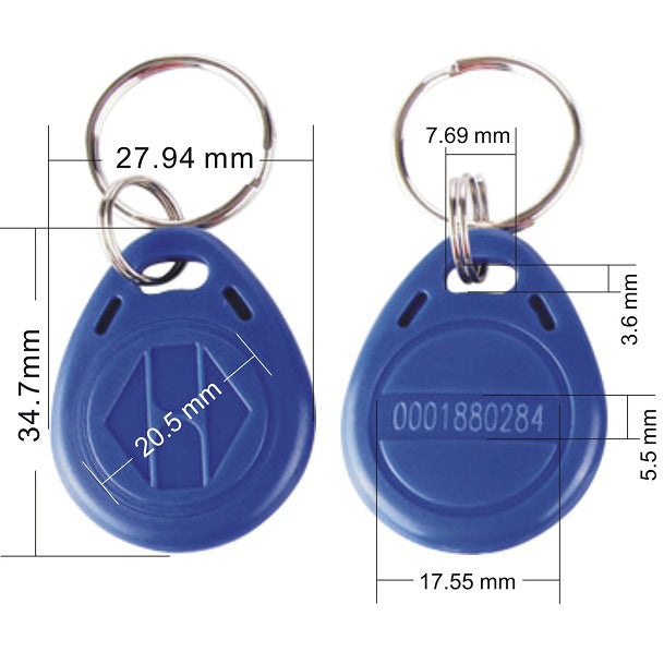 Gialer 100pcs 125KHz RFID Proximity Keyfobs ABS Key EM Tags ID TK4100 Chip keychain Smart Keyfobs