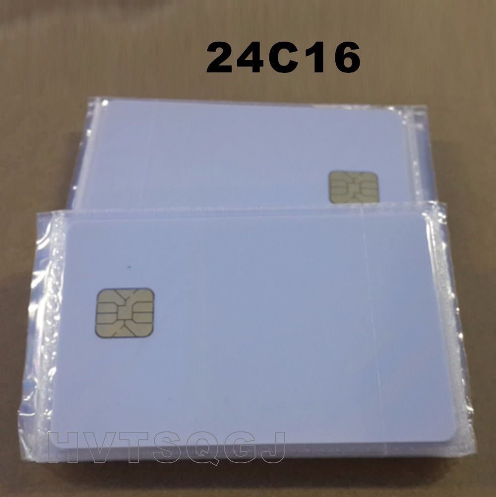 ISO7816 Blank AT24C16 Compatible Chip Smart IC Card with 16Kbit EEPROM Memory RFID Card for ePayment POS System, Ticket system, Access system