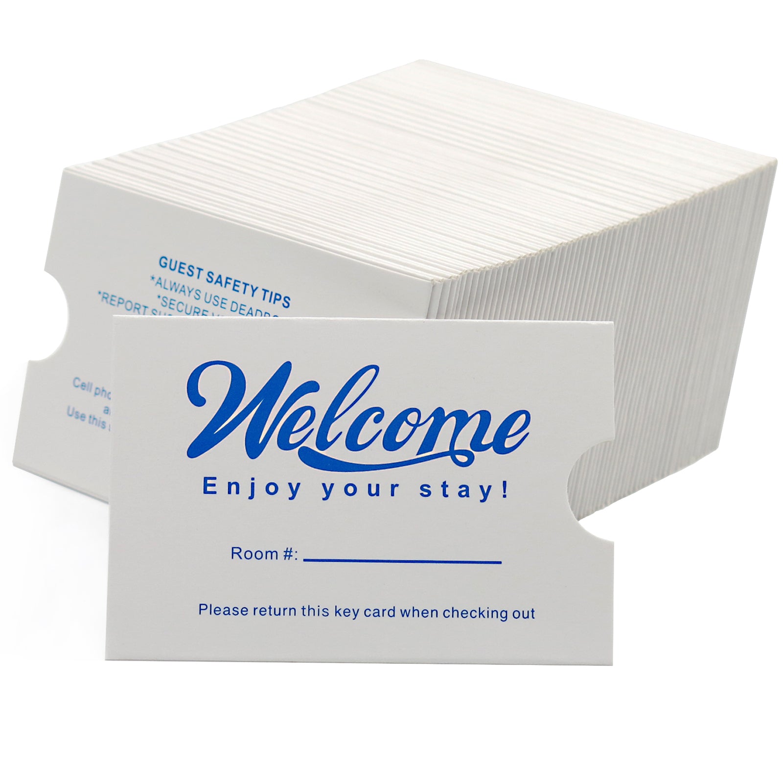 Cashier Depot hotel Keycard Envelope/Sleeve" Welcome Enjoy your stay!" 2-3/8" x 3-1/2" 250-1000 Count