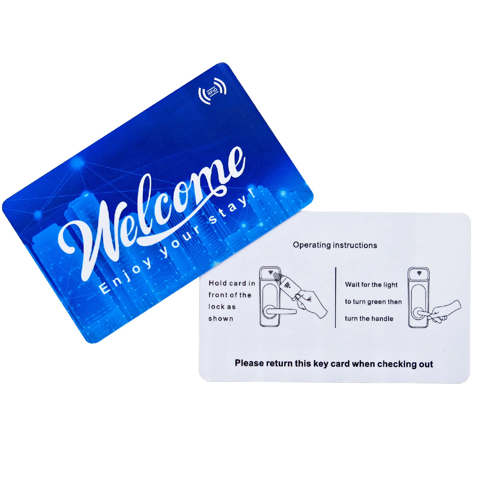 Gialer RFID Hotel Key Card, RFID Motel Key Card with Envelopes Sleeve Welcome Enjoy Your Stay