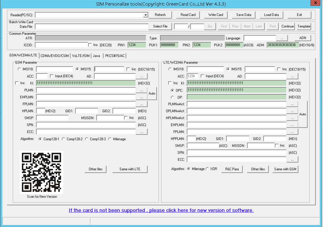 Grsimwrite SIM Card program tools 4.3.3 released today