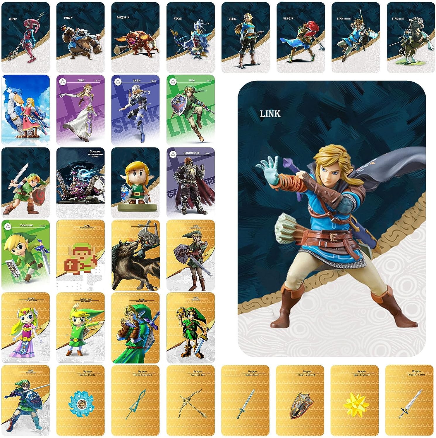33 Pcs NFC Game Cards Compatible with Leged of Zelda Tears of The King