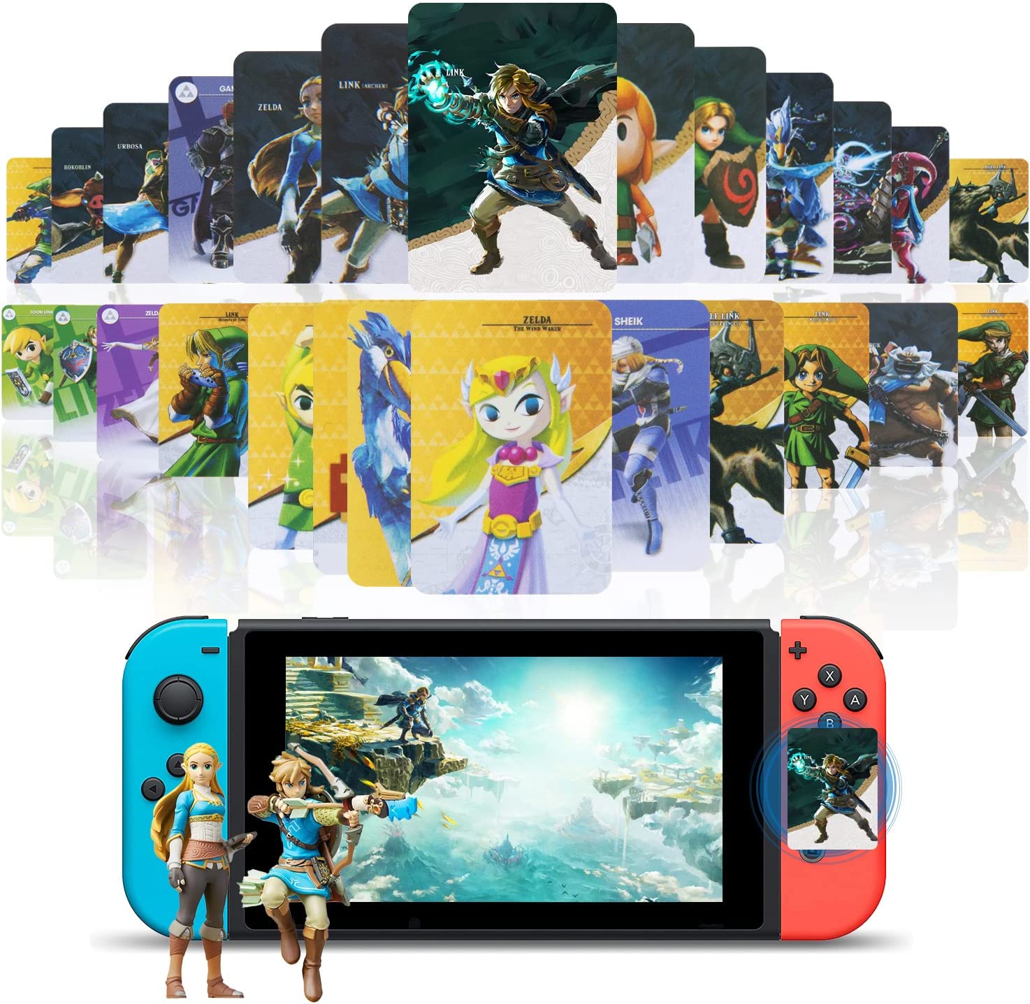 26pcs / 38pcs Mini TOTK BOTW Link Card NTAG215 Amiibo NFC Cards for Switch Compatible with Legend of Zelda