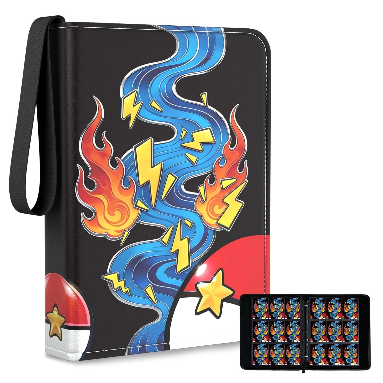 trading card binder sleeves Trading Card Binder, 9 Pocket 900-Pocket with 50 Removable Binder Slee