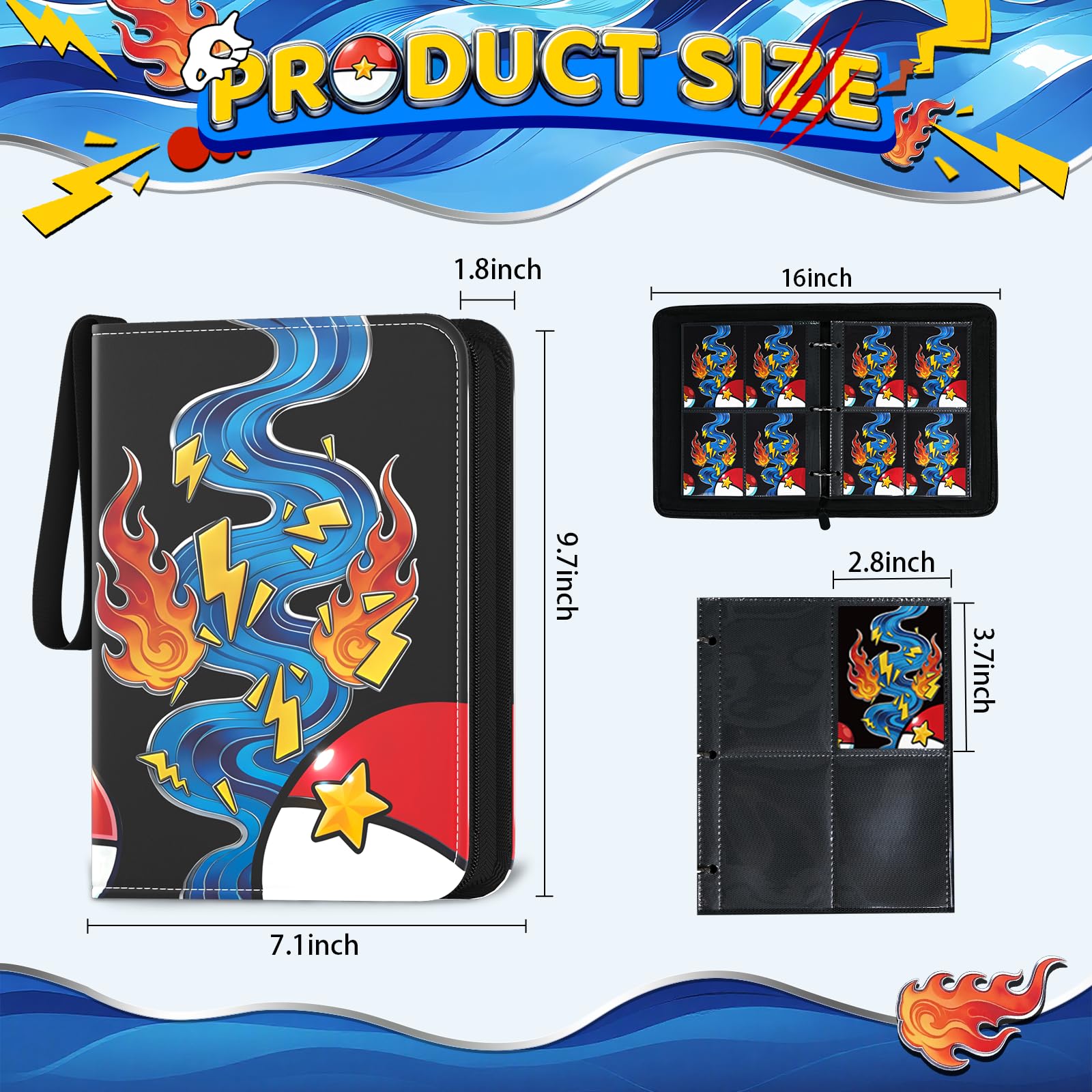 magic card binder sleeves Jigitz Trading with - 20 Page Portable Collectible Card Book, Count: 1, Model: 817763 Trading Card Binder Sleeves for 3 Ring Binders are the items that every card collector must have as it completely improves your collection 540 Pockets Card Sleeves Binder