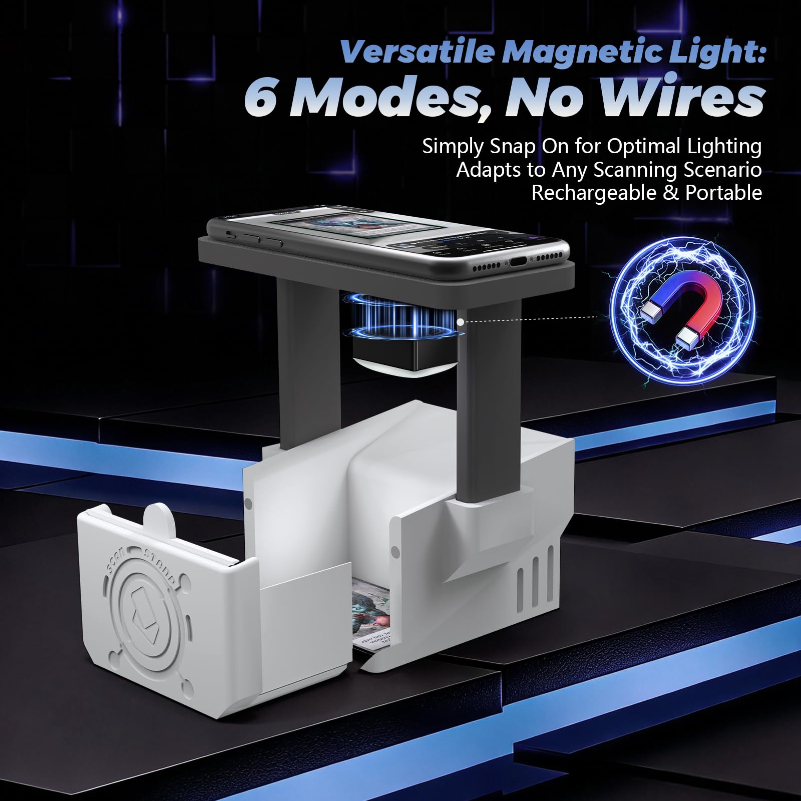 1 1 counter cards mtg Card Scanner Pro Max–Card Scanner Stand for MTG & TCG, Scan Sleeved &