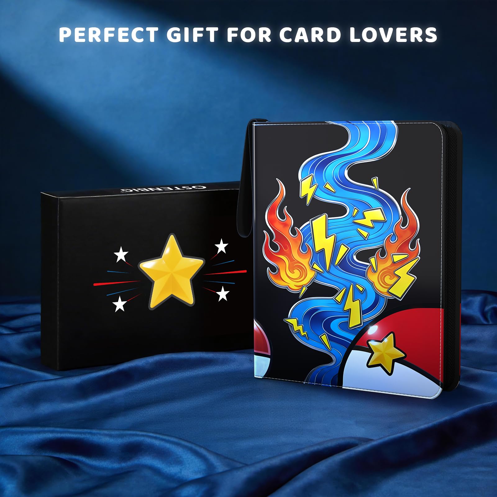 playing card binder sleeves Trading Card Binder, 9 Pocket 900-Pocket with 50 Removable Binder Slee