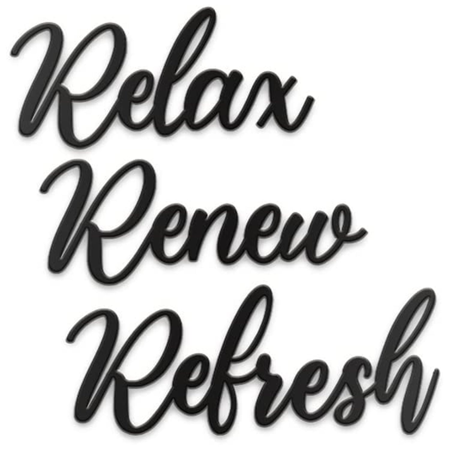 Relax Renew Refresh Sign Metal Wall Decor - 20