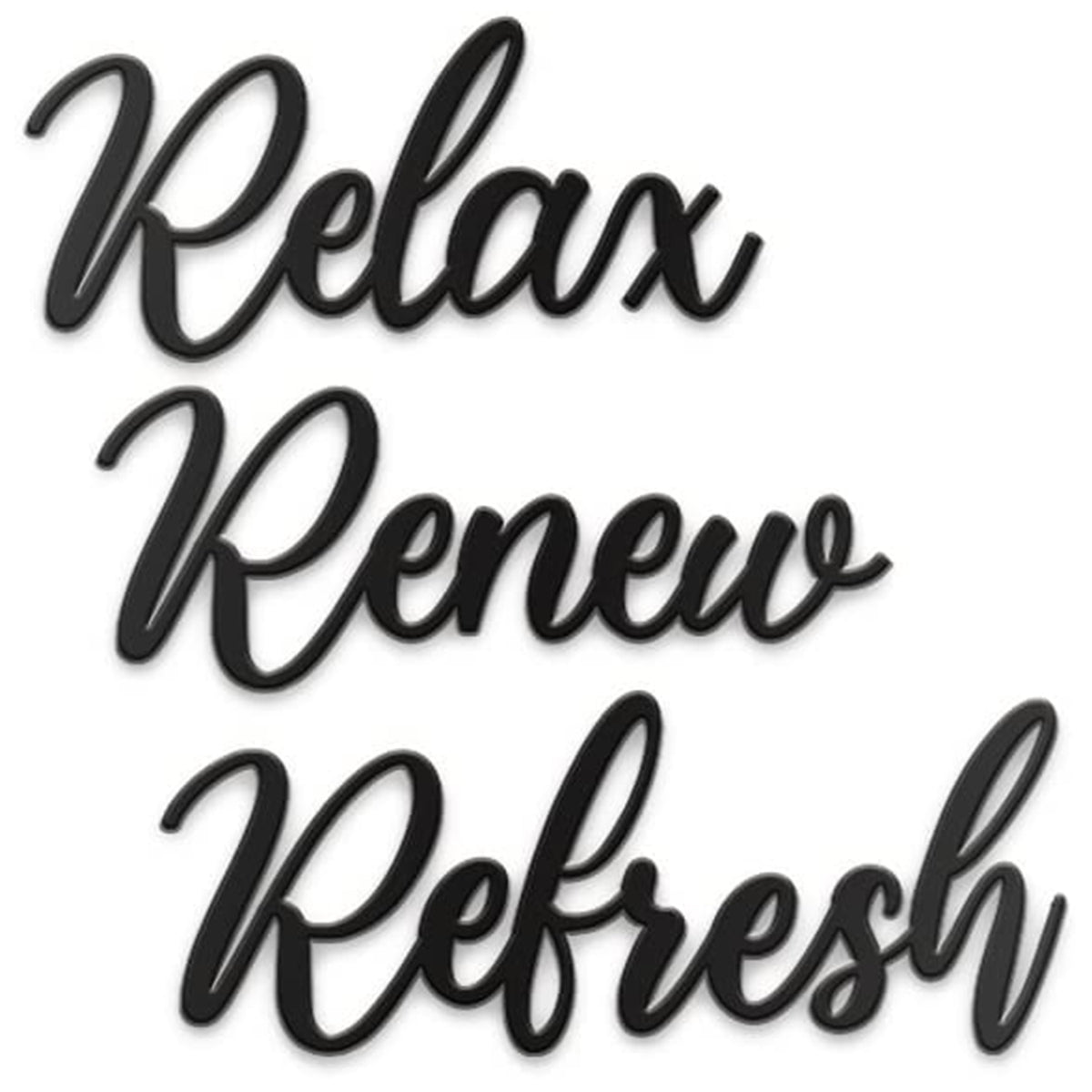 Relax Renew Refresh Sign Metal Wall Decor - 20