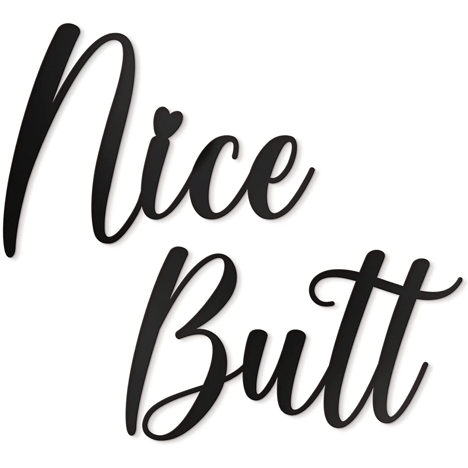 Nice Butt Bathroom Decor Metal Wall Art - 12"X4.5" Bathroom Decor Farmhouse Cute Nice Butt Bathroom Signs for Home Toilet Sign Funny Bathroom Sign