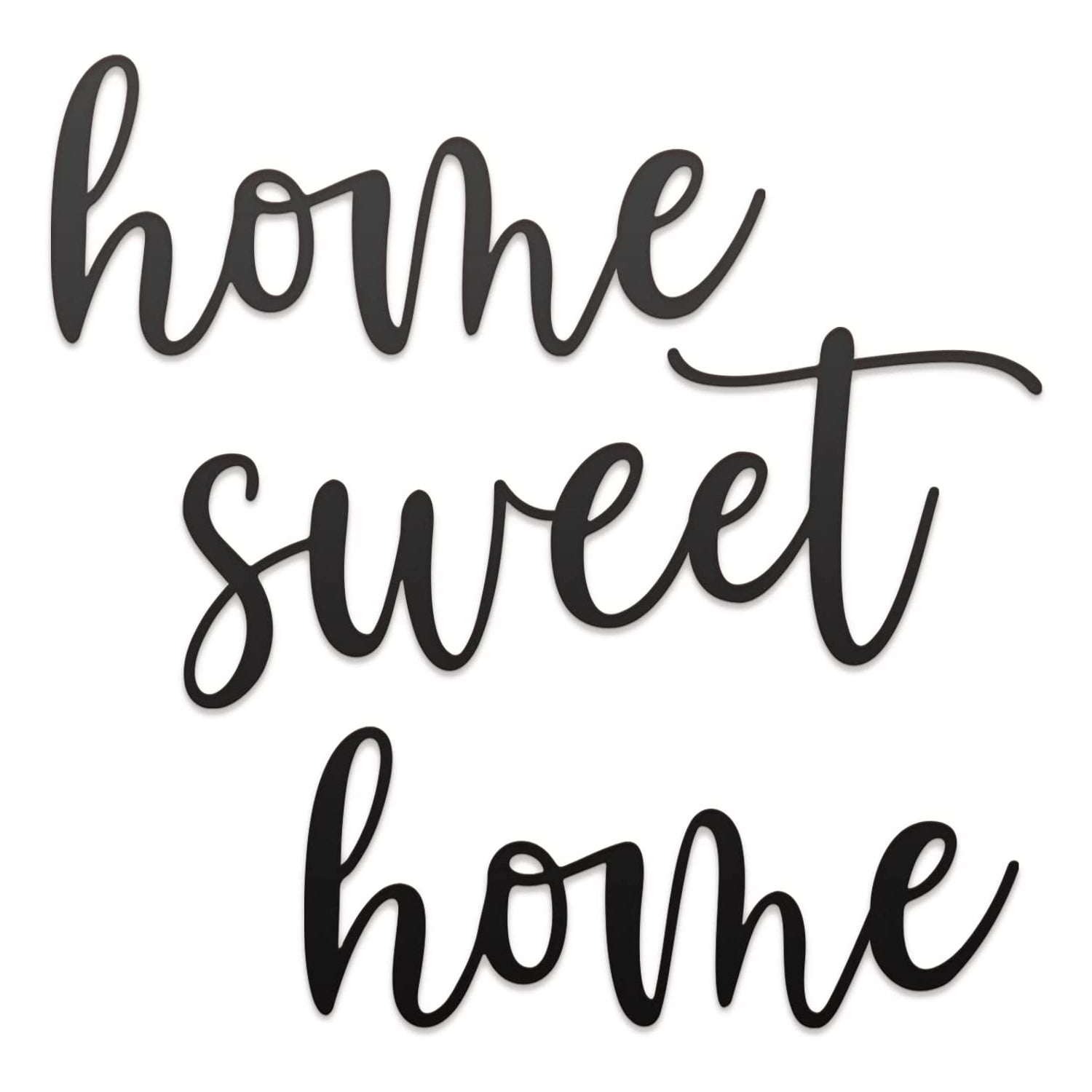 Home Sweet Home Metal Wall Decor - 18"X16" Black Modern Clearance Home Sweet Home Metal farmhouse home sign For Hanging Room Shelf Décor