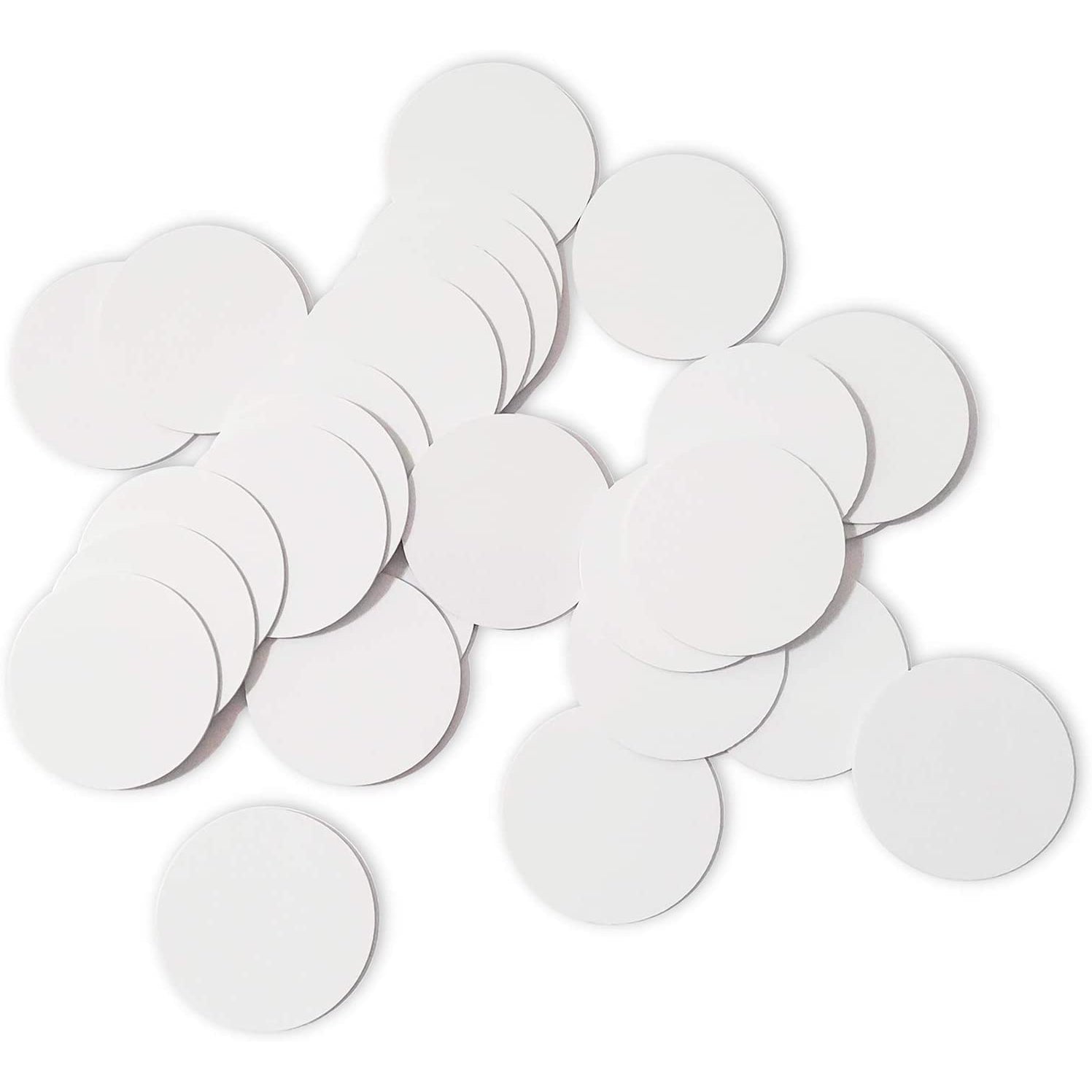 Gialer NTAG215 NFC Tags Round 25mm(1 inch) Blank White NTAG215 NFC Cards Compatible TagMo Amiibo