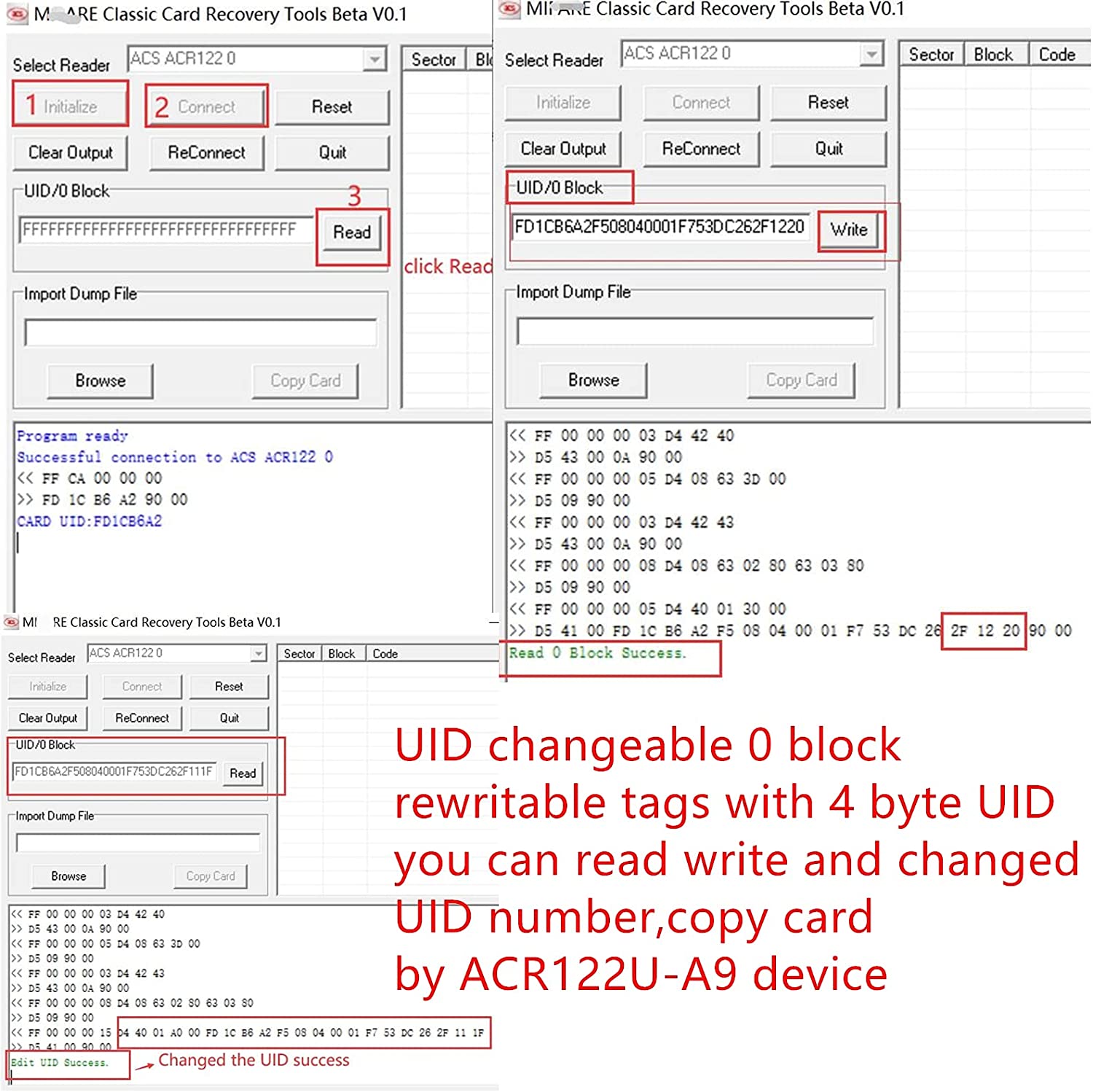 UID Changeable 13.56mhz MF1 1K RFID Key Tag Rewritable Zero 0 Sector 0 block Copier MF1 S50 1k rfid IC Card