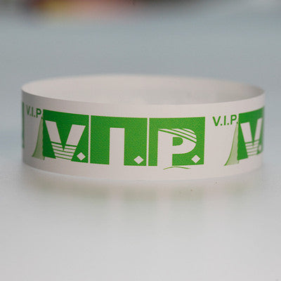 Gialer 100pcs 19x250mm  Wristbands VIP Printed Paper Bracelet For Events Party Sign ID Bands Competition Entry