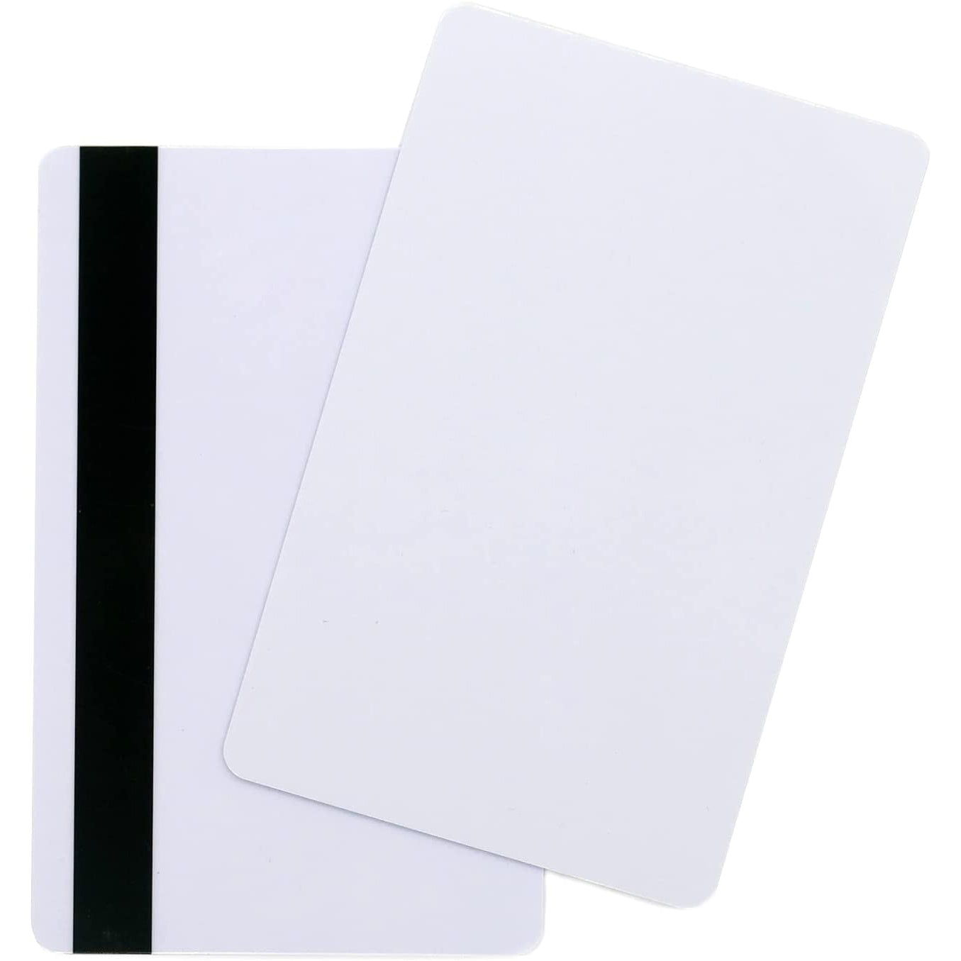 Gialer 5/16inch HiCo Magnetic Stripe Premium White PVC Cards - CR80 30Mil Blank PVC Plastic Card