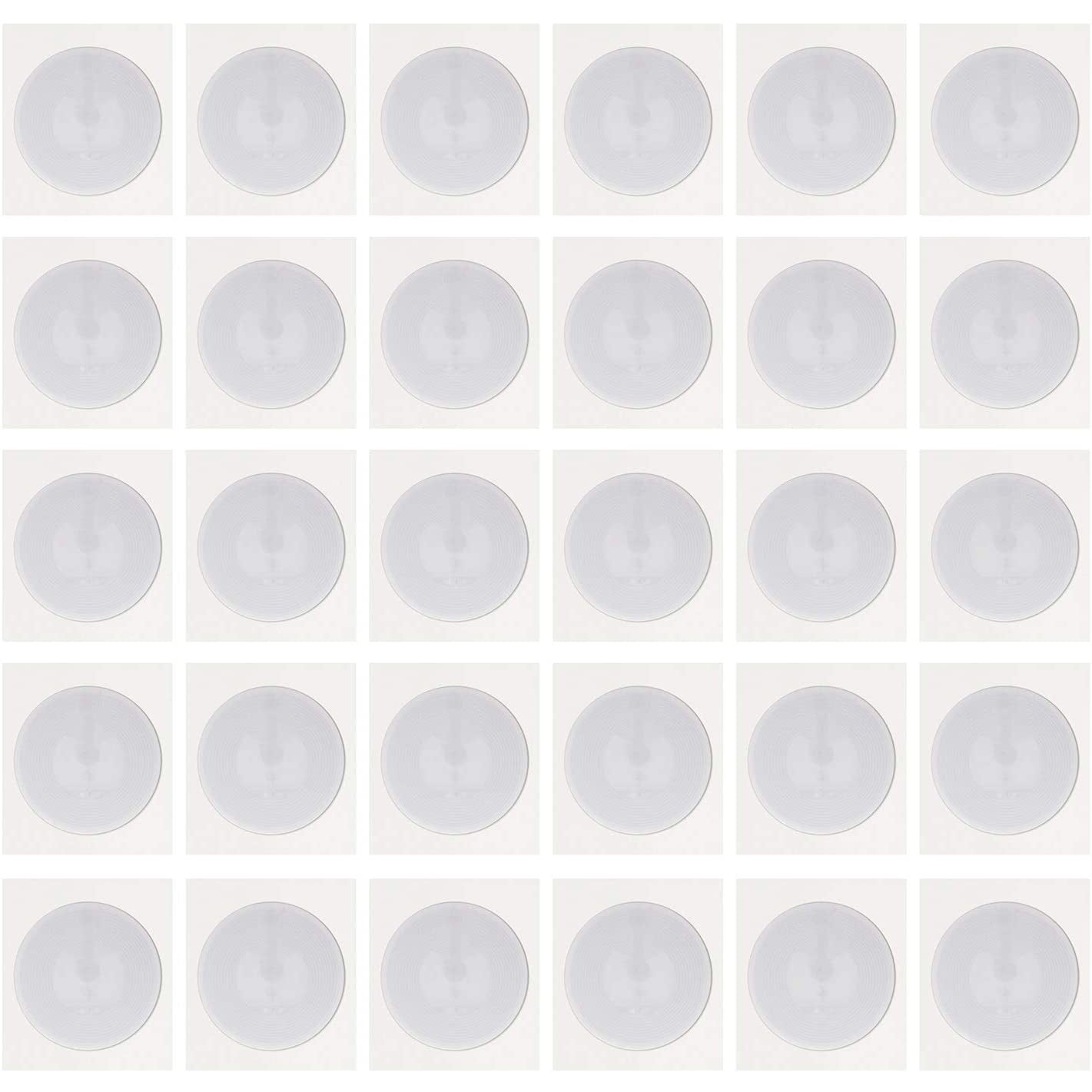 Gialer NTAG215 NFC Stickers 25mm(1 inch) Blank White work with TagMo Amiibo and All NFC Phones & Devices