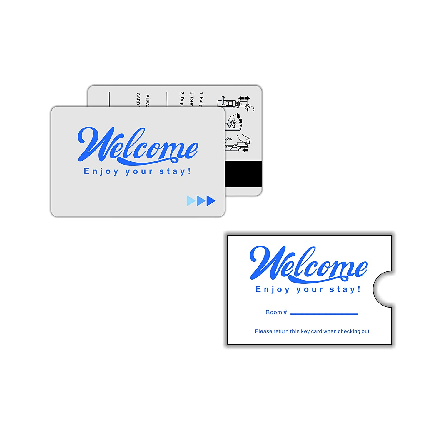 Gialer welcome enjoy your stay Hotel & Motel  magnetic key cards key card with envelopes sleeve