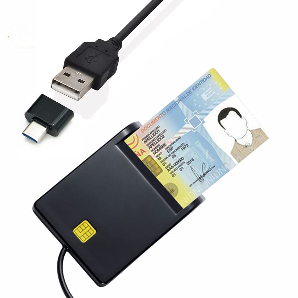 Gialer X01 USB SIM Smart Card Reader for Chip Card Contact Card USB-CCID PCSC Smart Card Reader ISO 7816 in Windows 7 8 10 Linux OS