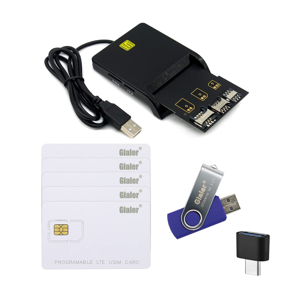 Programmable Sim Gialer SIM Card Program kit, SIM Card Tools & Accessories 1 Card Reade