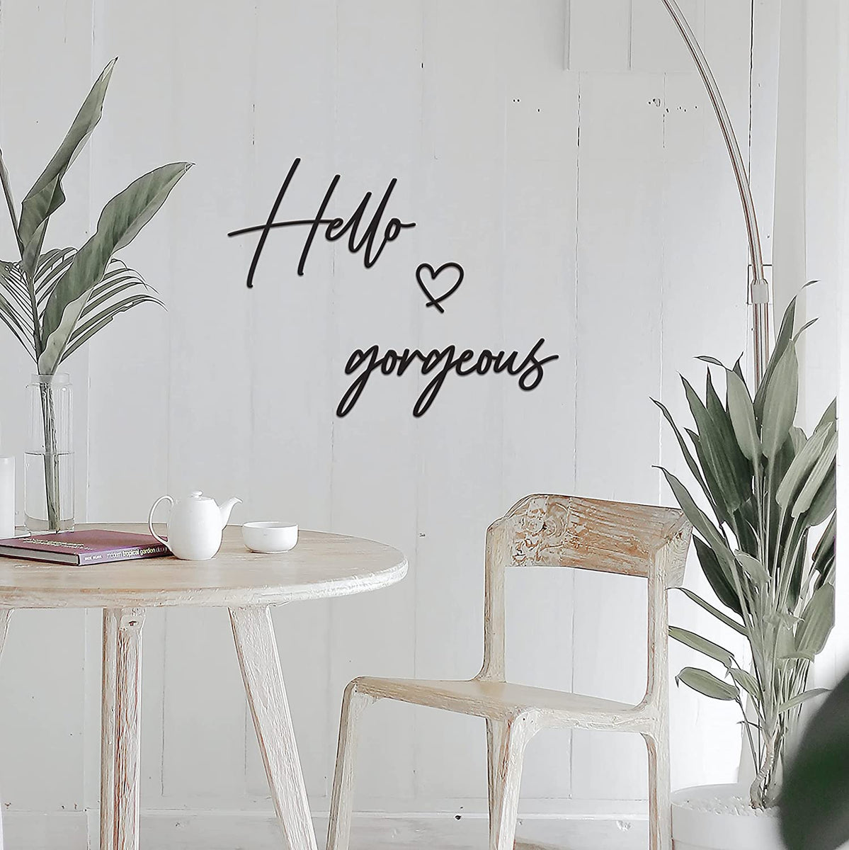 Hello Gorgeous Sign Metal Wall Decor - 20