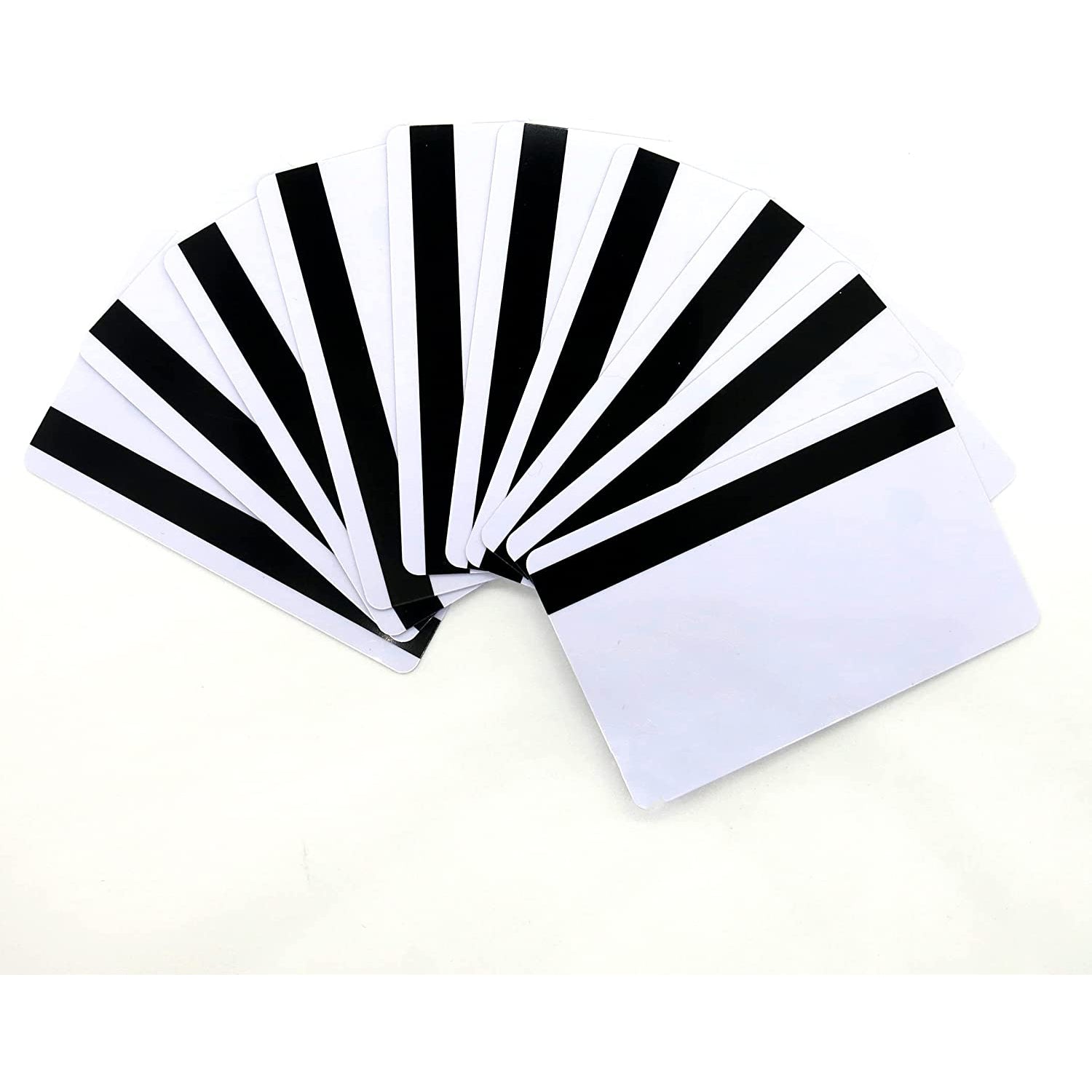 Gialer 5/16inch HiCo Magnetic Stripe Premium White PVC Cards - CR80 30Mil Blank PVC Plastic Card