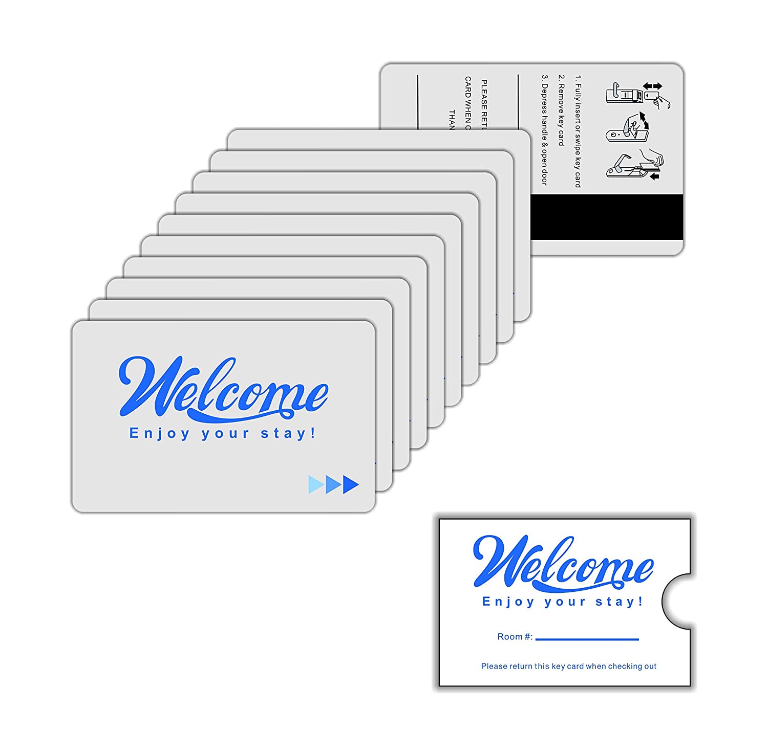 Gialer welcome enjoy your stay Hotel & Motel  magnetic key cards key card with envelopes sleeve