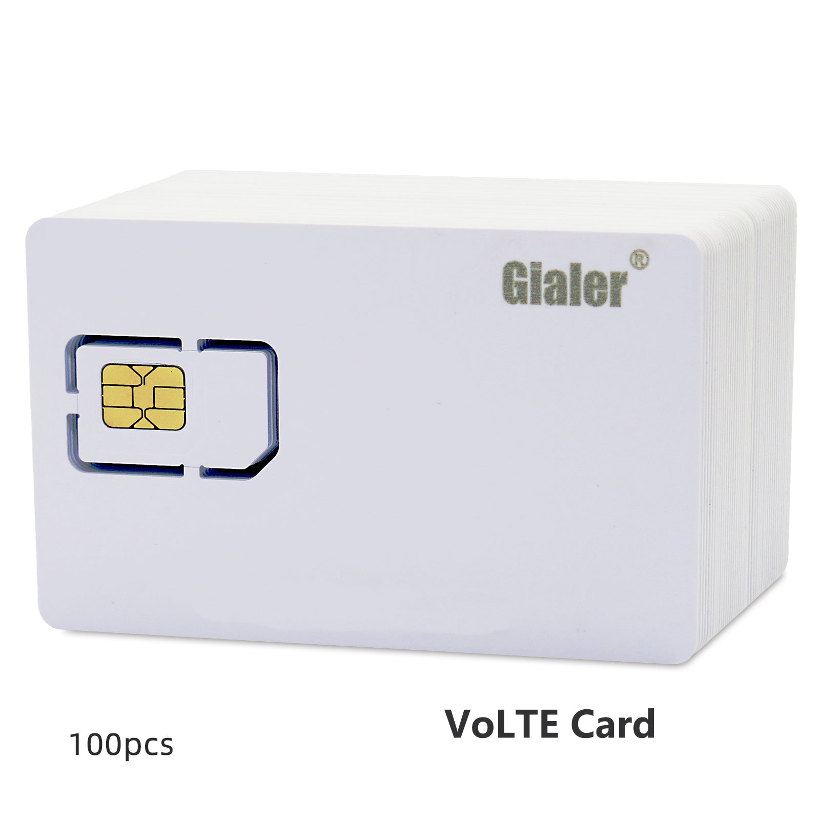 100pcs Blank Programmable SIM Card Mini Nano Micro Writable VoLTE Card