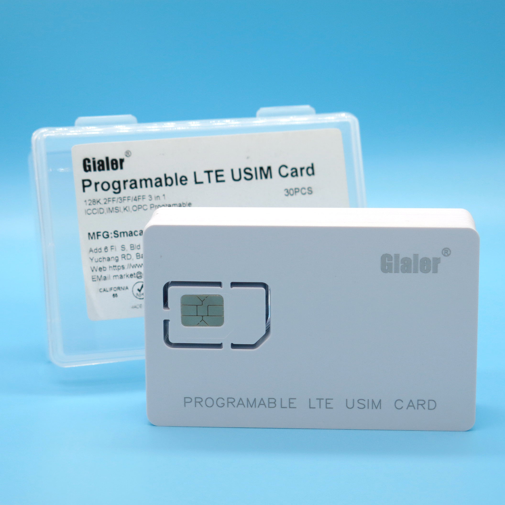 Gialer Writable Programmable SIM Card 4G LTE WCDMA GSM Nano Micro 2FF
