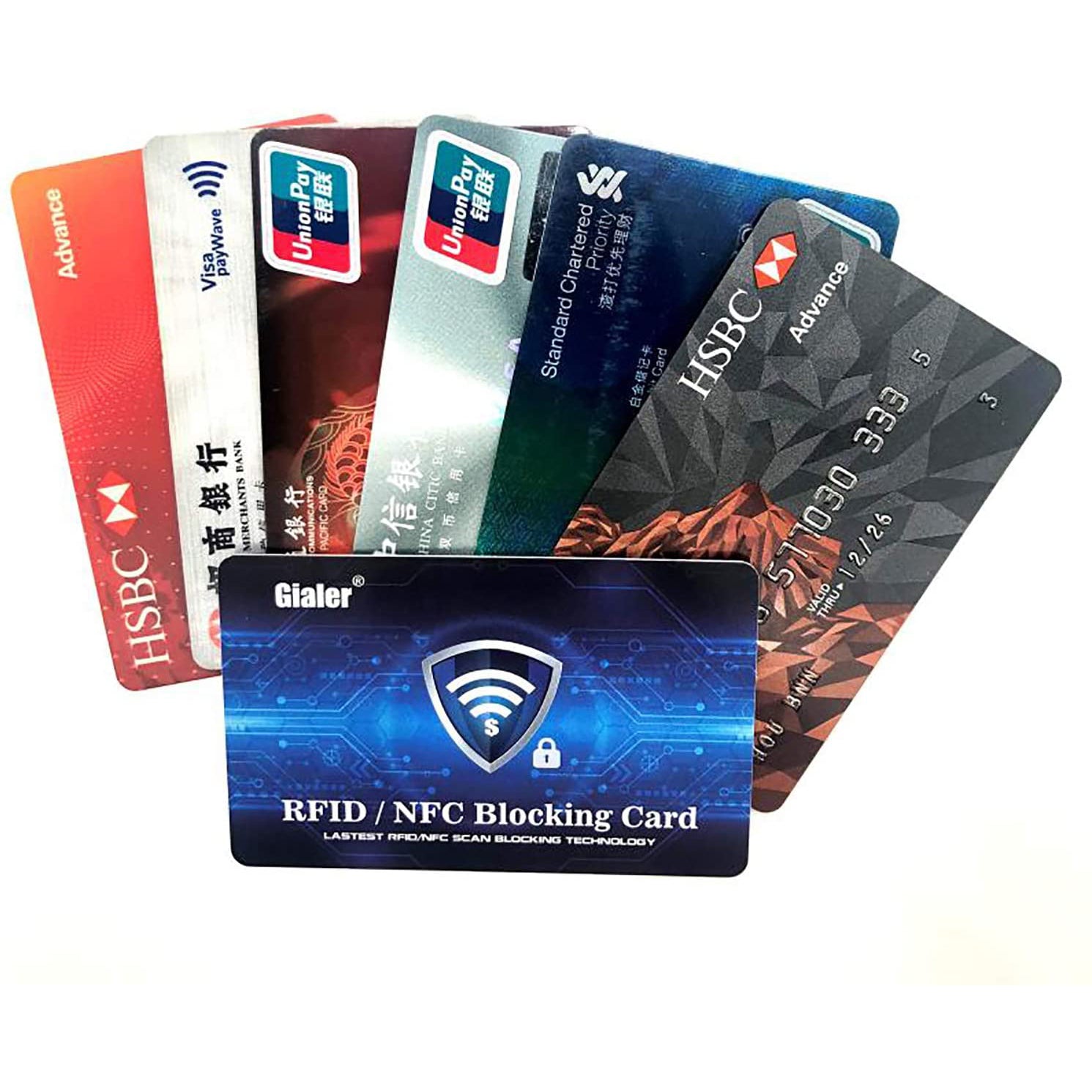 Gialer 2-500PCS RFID NFC blocking cards Debit Credit card protector sleeve case holder cover for Men & Women