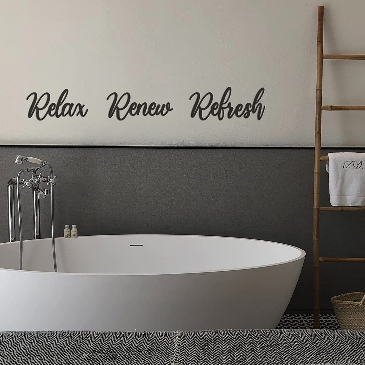 Relax Renew Refresh Sign Metal Wall Decor - 20
