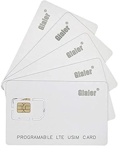 Gialer SIM Card Program kit, SIM Card Tools & Accessories 1 Card Reader + 5pcs USIM Cards + 3 in 1 Adapter kit + Newest GRSIMWrite software