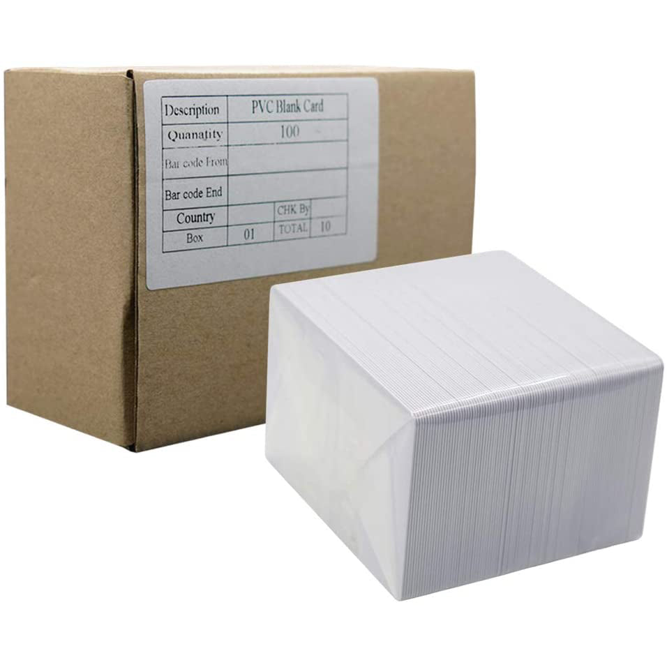 Gialer Premium White Blank PVC Cards Graphic Quality Plastic CR80 30mil Identification Badges Card
