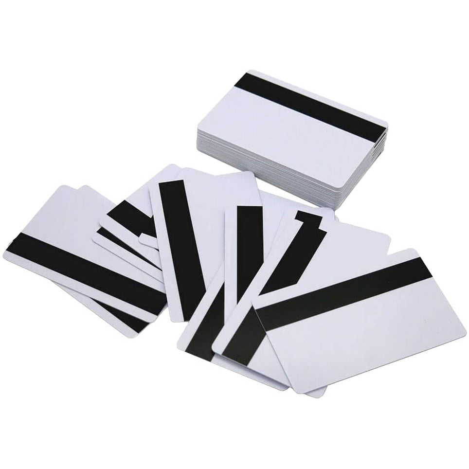 Gialer Premium White PVC Cards with 1/2" HiCo Magnetic Stripe - CR80 30Mil Blank PVC Plastic Card