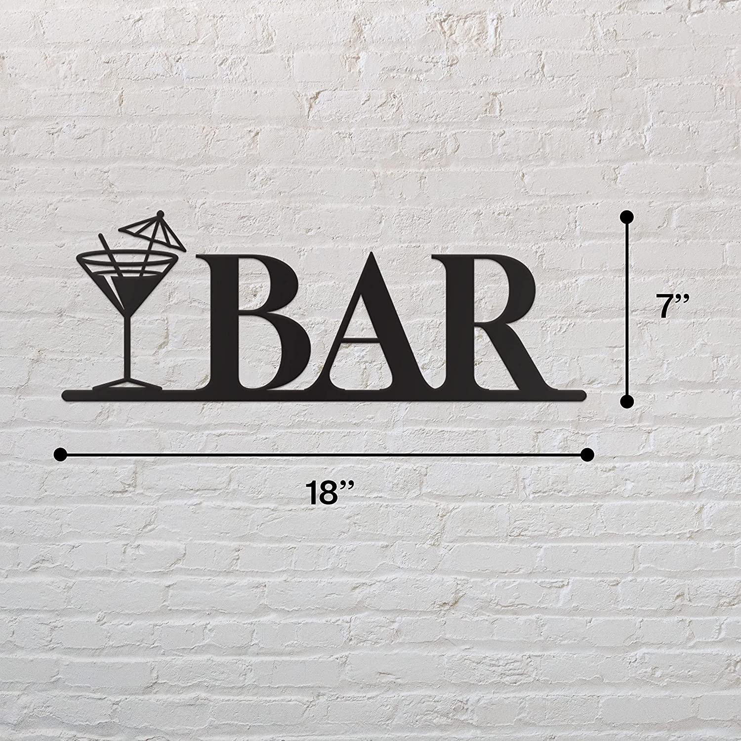Bar 1 Lettering Home Bar Signs Metal Bar Wall Decor - 18