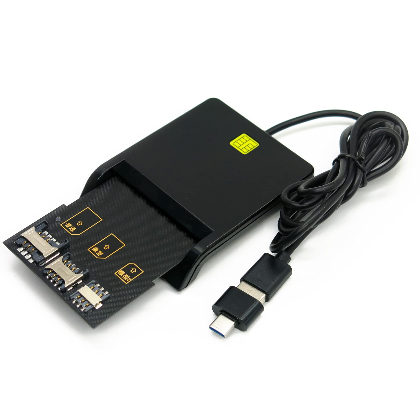 Gialer 4 in 1 Smart Card sim Card Adapter for IC Card , SIM Card with 2FF 3FF 4FF Mini Micro Nano Size