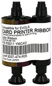 Evolis R3011 YMCKO Color Ribbon for for Evolis Pebble Dualys 3 Securion Card Printers, 200 Images