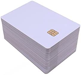 Gialer SLE4442 Chip Contact IC Card with 5/16inch 2 Tracks Hico Magnetic Stripe 2 in 1 Blank PVC IC Smart Intelligent Card