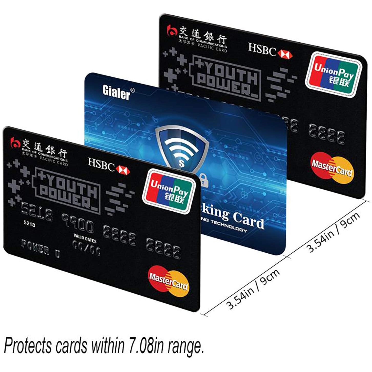 Gialer 2-500PCS RFID NFC blocking cards Debit Credit card protector sleeve case holder cover for Men & Women