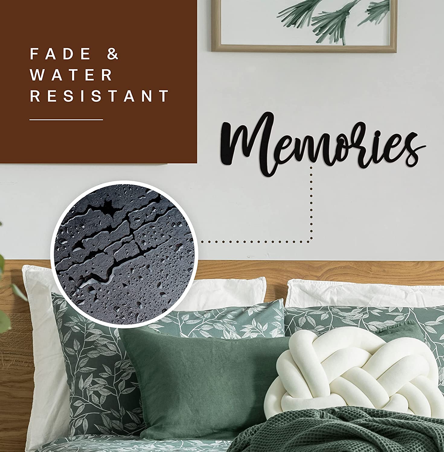 Memories Wall Decor Metal Art Piece - 17"X5" Memories Sign Metal Cut Out Signs From Durable Powder-Coated Metal