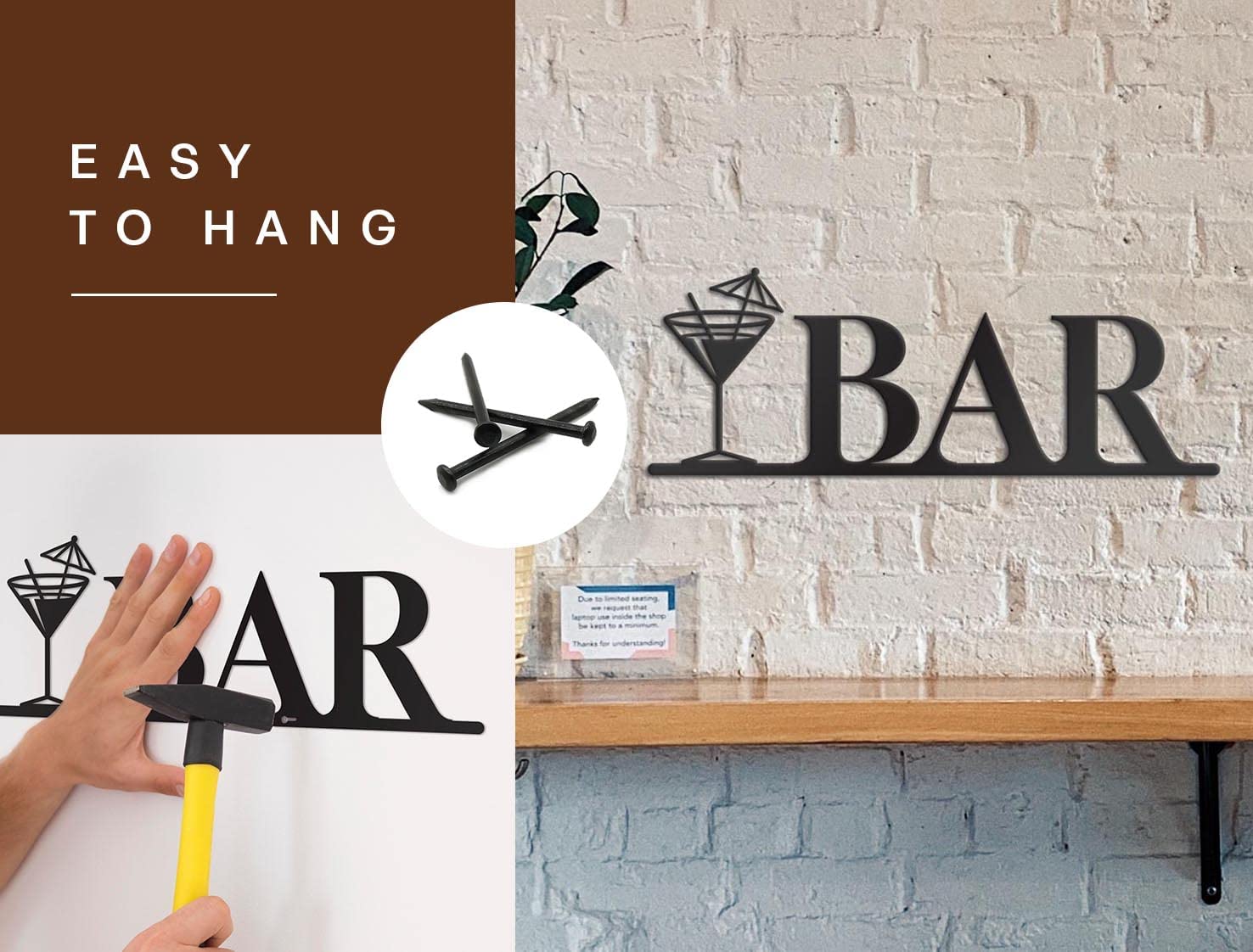 Bar Rustic Letters Home Bar Signs Metal Bar Wall Decor - 18