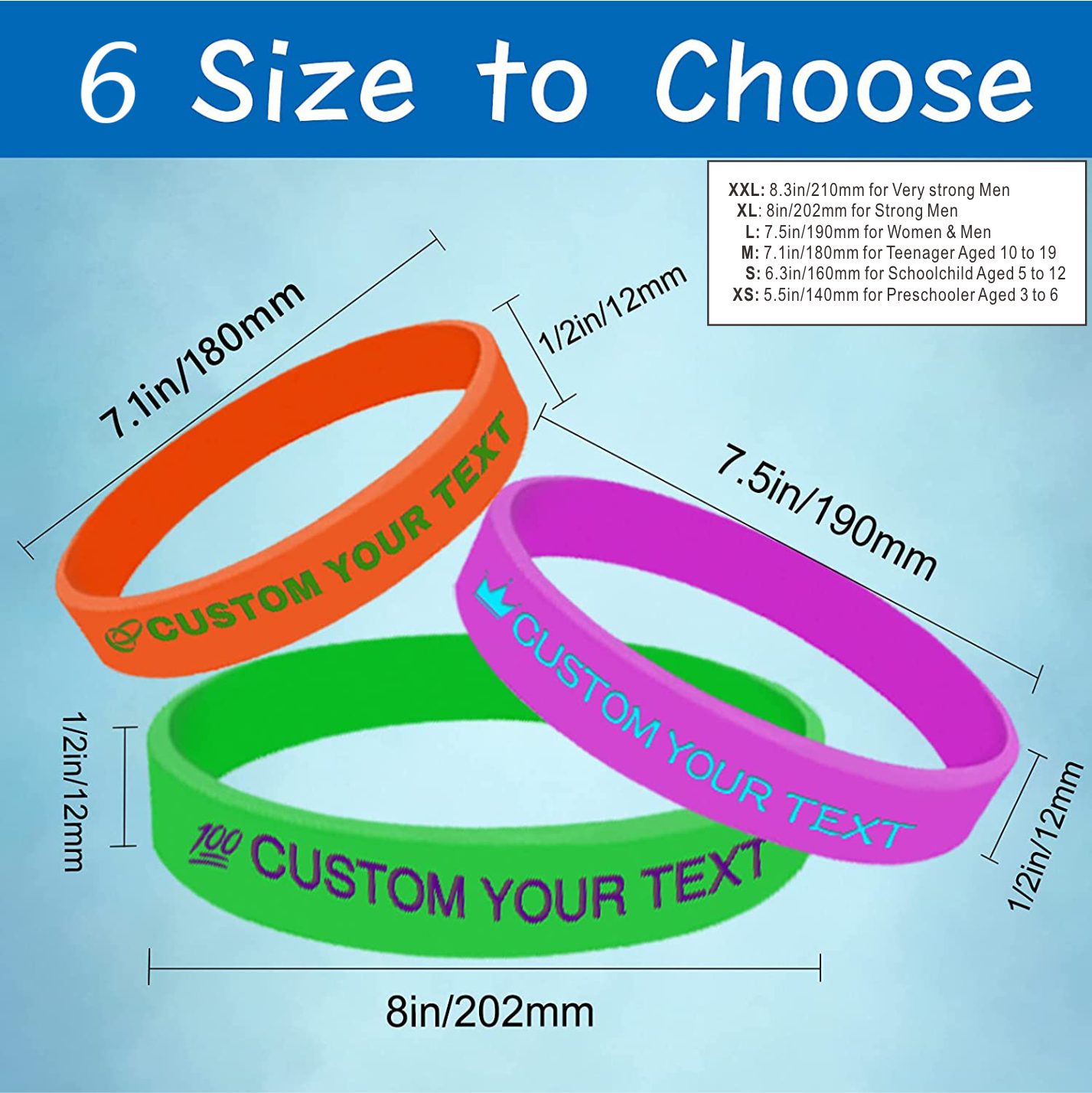 Personalized rubber bracelets deals