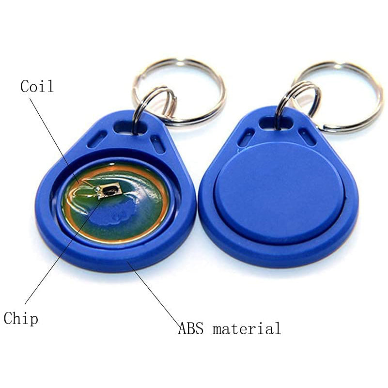 Gialer 50 PCS 125KHZ ID RFID Keyfob, Proximity ABS RFID Keychain, Smart ID Intelligent Card Token Tag for Door Access Control - Read Only