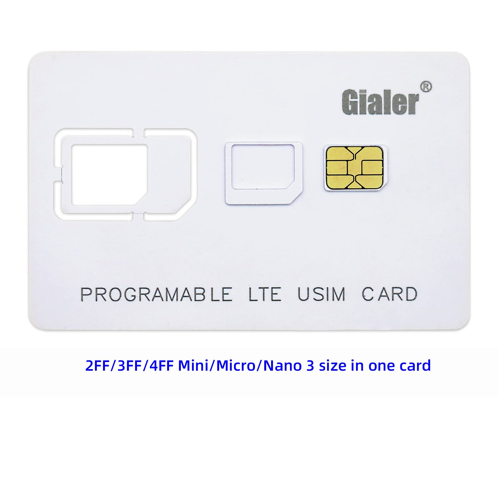 Gialer SIM Card Program kit, SIM Card Tools & Accessories 1 Card Reader + 5pcs USIM Cards + 3 in 1 Adapter kit + Newest GRSIMWrite software