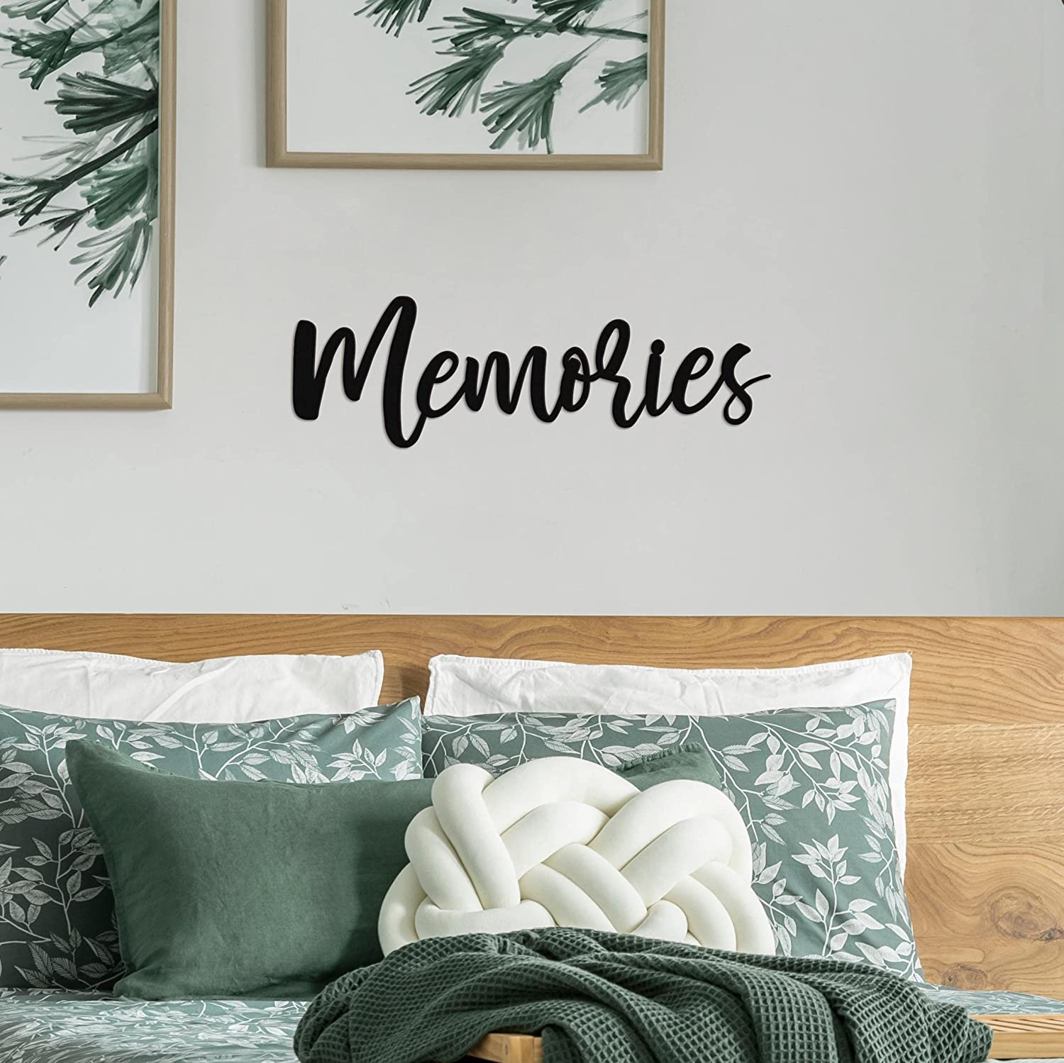 Memories Wall Decor Metal Art Piece - 17"X5" Memories Sign Metal Cut Out Signs From Durable Powder-Coated Metal