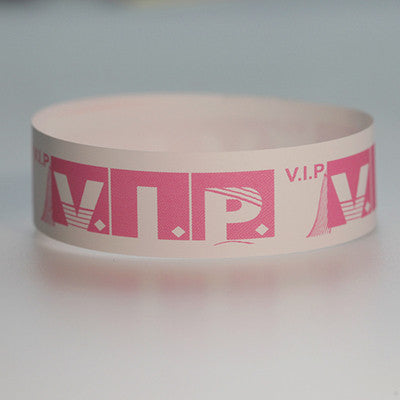 Gialer 100pcs 19x250mm  Wristbands VIP Printed Paper Bracelet For Events Party Sign ID Bands Competition Entry