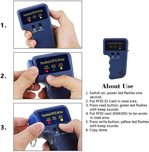 RFID 125KHz Card Reader Writer RFID Card Copier Duplicator Clone for Door Access Control