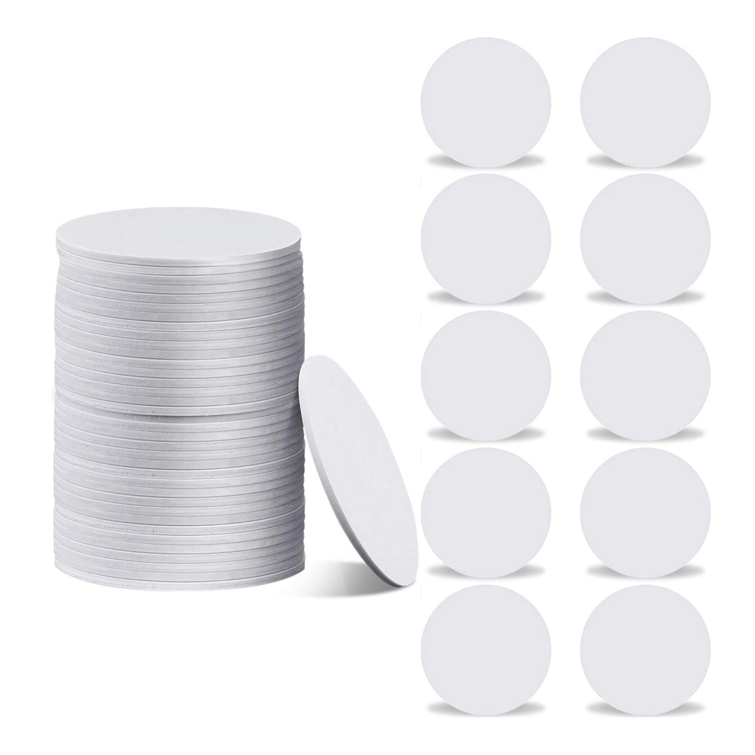 Gialer NTAG215 NFC Tags Round 25mm(1 inch) Blank White NTAG215 NFC Cards Compatible TagMo Amiibo