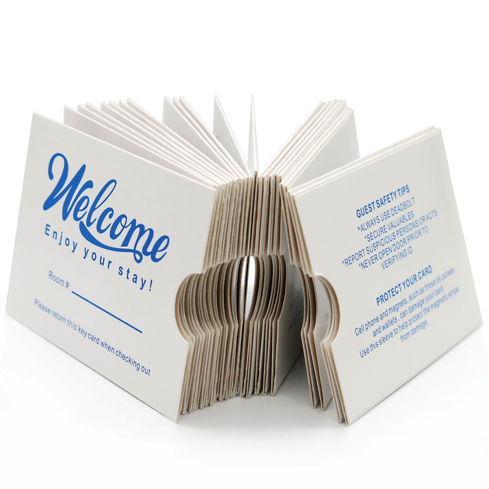Cashier Depot hotel Keycard Envelope/Sleeve" Welcome Enjoy your stay!" 2-3/8" x 3-1/2" 250-1000 Count