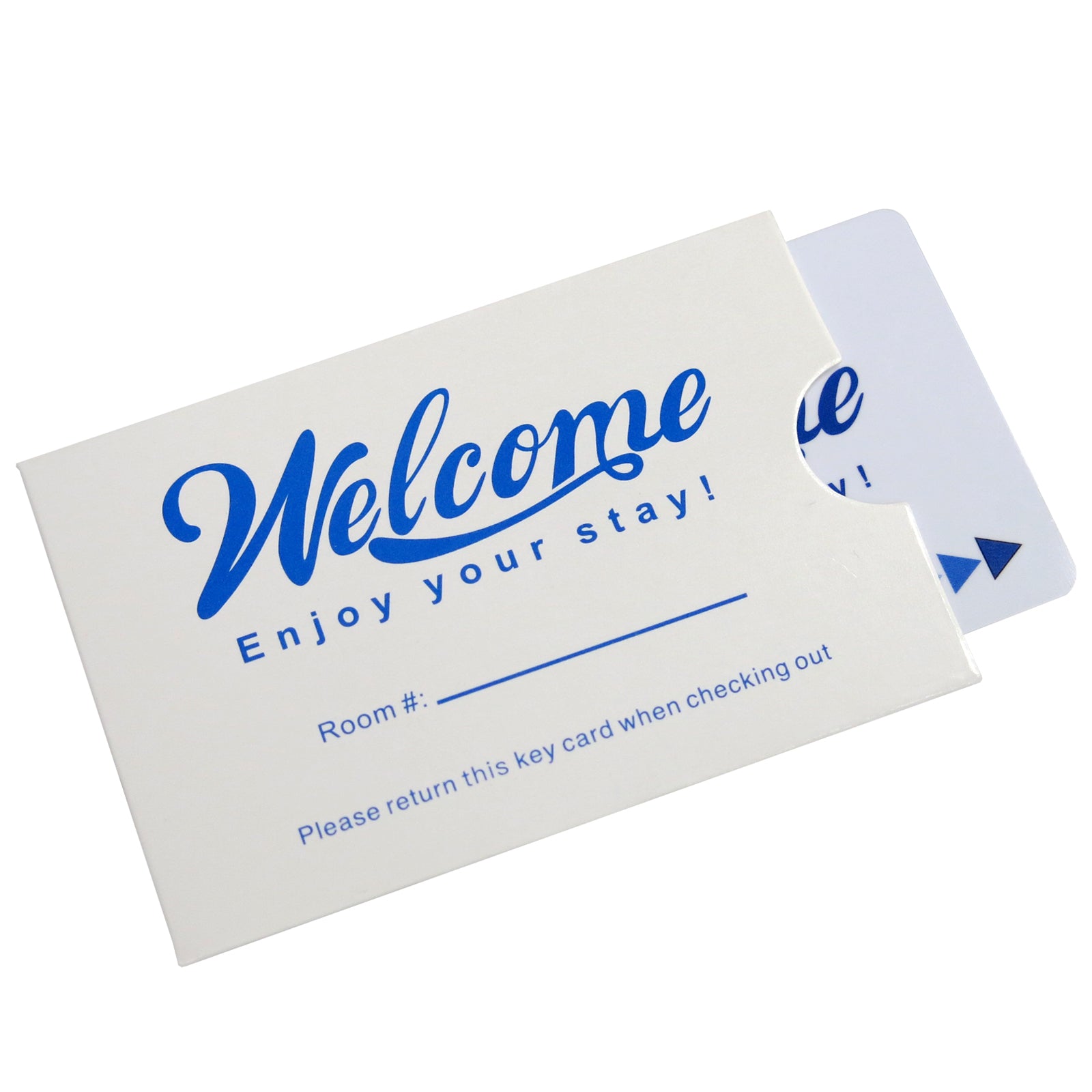Cashier Depot hotel Keycard Envelope/Sleeve" Welcome Enjoy your stay!" 2-3/8" x 3-1/2" 250-1000 Count
